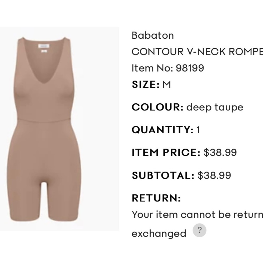 Aritzia babaton one piece Size M NWT